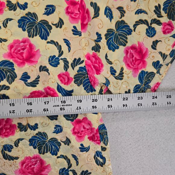 Vintage Victorias Secret Night Shirt Womens S Pink Cream Floral Missing Buttons - Picture 8 of 10